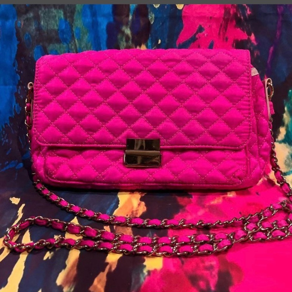 Forever 21 neon pink purse